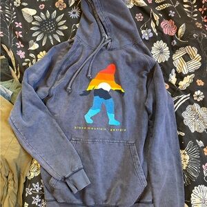 Blue Graphic Bigfoot Hoodie